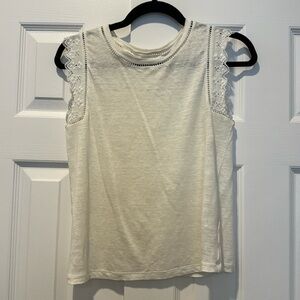 White linen Rebecca Taylor top